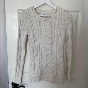 Old Navy Women's Off-White Cable Knit Sweater